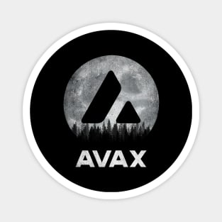 Vintage Avalanche AVAX Coin To The Moon Crypto Token Cryptocurrency Blockchain Wallet Birthday Gift For Men Women Kids Magnet